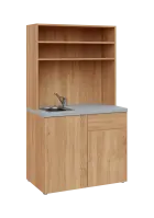 KUCH - ERGO 0 kuchyňka otevřená (dřez + baterie), 1800x1000x600 mm, dub bardolino